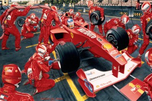 Pit-Stop Ferrari F1 - 2000 by Andrea Del Pesco
