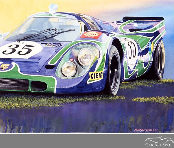 Porsche 917 painting “PurplePanzer” by Roger Blanchard