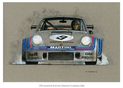 Porsche Car Art by Paul Chenard