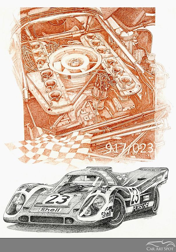 Porsche Art by Patrick Brunet