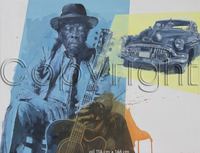 Roadmaster Blues by Automotive Artist Stanley Rose