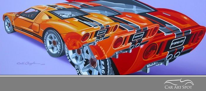 Ford GT40 by automotive artist David Chapple