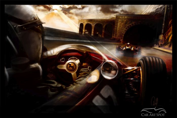 Monaco Grand Prix tunnel painting by Arvind Ramkrishna