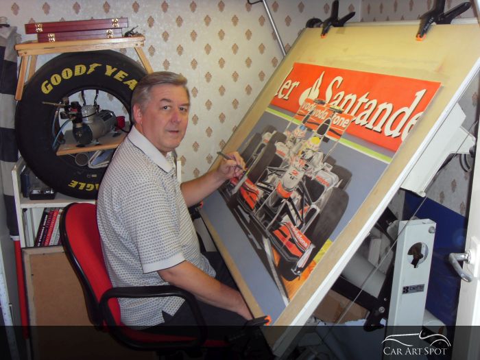 Brian Casey at work in his studio