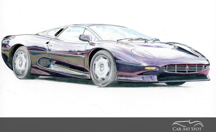 Supercars Jaguar XJ220 painting