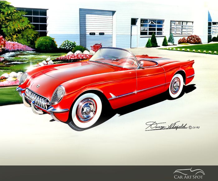 Hot Rods and Corvette Roadster Automotive Art by Danny Whitfield