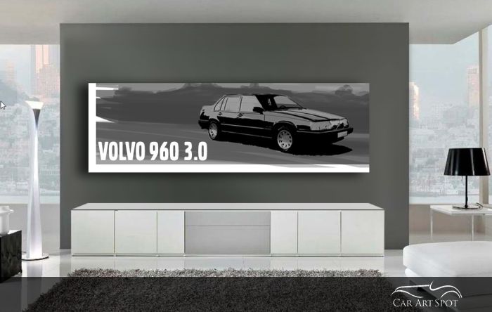 Car art volvo 960 3.0 illustration by Niels van Roij