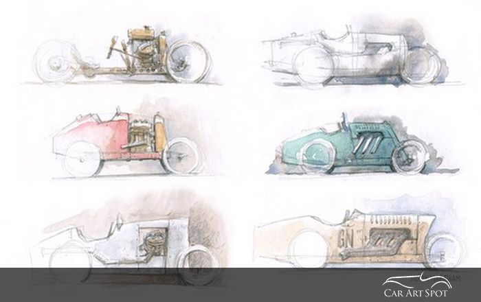 Automotive sketches by Stefan Marjoram