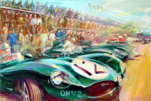 Le Mans Dtype by Automotive Artist Andrew McGeachy