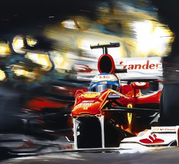 Fernando Alonsoi in Ferrari F10 by Andrea Del Pesco