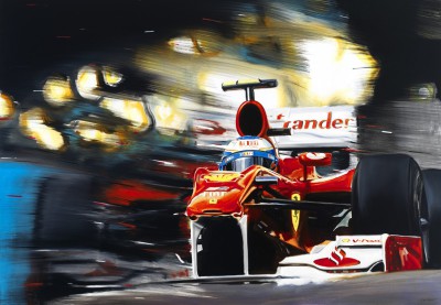 Fernando Alonsoi in Ferrari F10 by Andrea Del Pesco