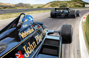 'Wingman' Ronnie Peterson follows Mario Andretti at Zandvoort, a Lotus 1-2 for the beautiful Lotus 79 in the Dutch GP in 1978