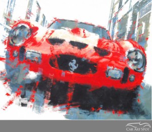 Ferrari GTO Automotive Art by Juan Carlos Ferrigno