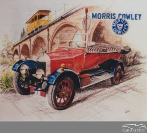 Morris Cowlet commissioned car art by David Coax