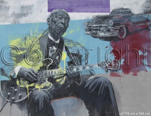 Cadillac Blues by Automotive Artist Stanley Rose