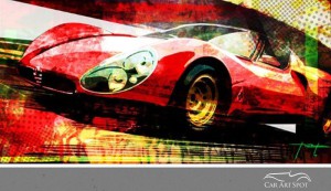 Alfa Romeo 33 Stradale Artwork by Cesar Pieri